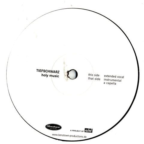 Tiefschwarz - Holy music (Extended vocal / Instrumental / Full acappella) Vinyl Promo