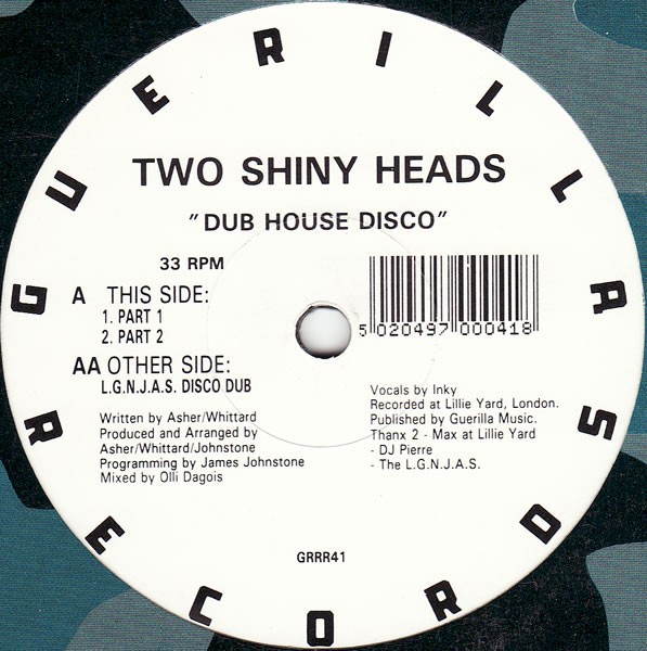 Two Shiny Heads - Dub house disco (Part 1 / Part 2 / LGNJAS Disco Dub) Vinyl 12"