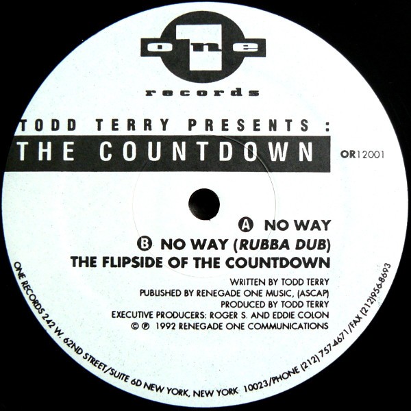Todd Terry Presents The Countdown - No way (Original Version / Todds Rubba Dub) / The flipside of the countdown (Vinyl)