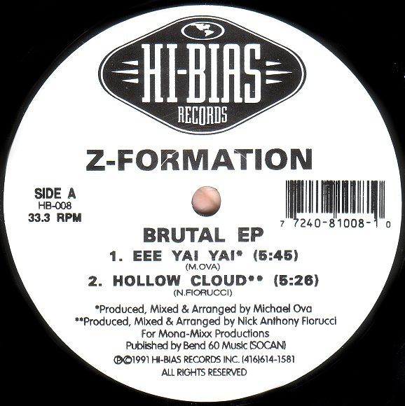 Z Formation - Brutal EP featuring Eee yai yai / Hollow cloud / Oh / Frenzy (EP Vinyl Record)