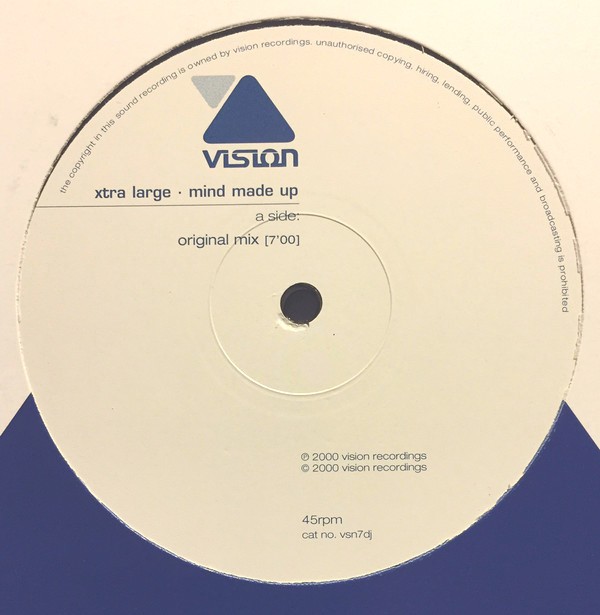 Xtra Large - Mind made up (Original mix / 2 Robbie Rivera Mixes / Jazzy M Mix) 12" Vinyl Doublepack
