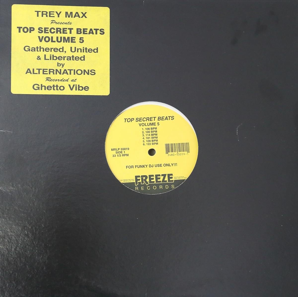 Trey Max Presents Top Secret Beats - Volume 5 (Vinyl 12" Record)