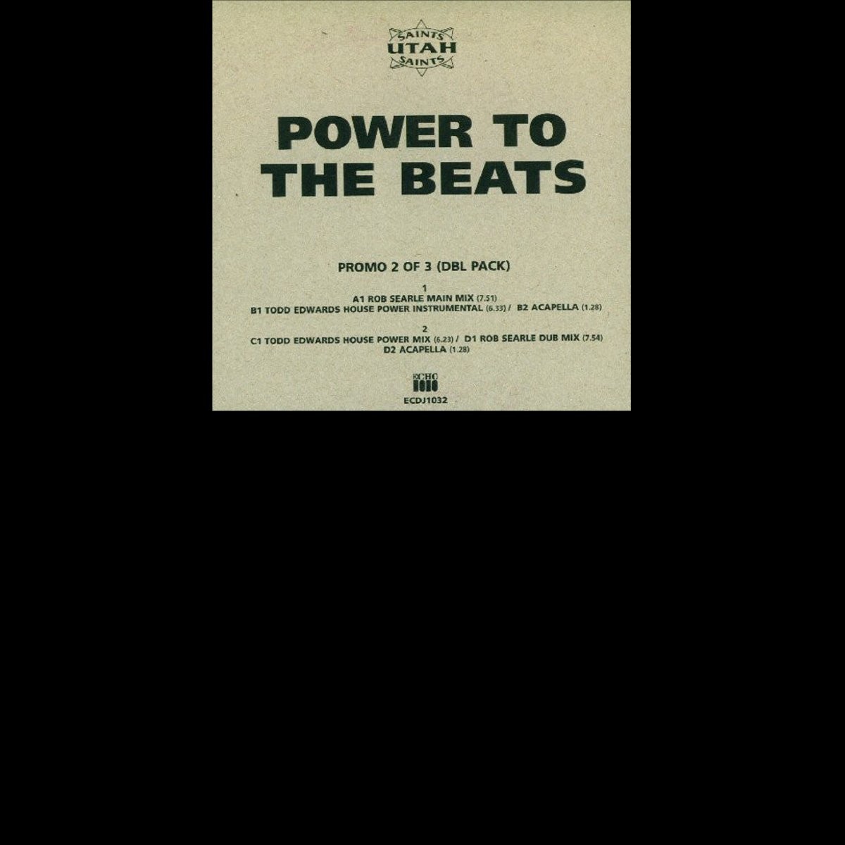 Utah Saints - Power to the beats (2 Rob Searle Mixes / 2 Todd Edwards Mixes / 2 Acappellas) 2 x Vinyl Promo