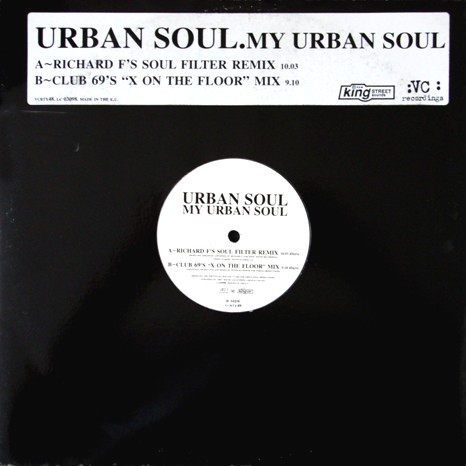 Urban Soul - My urban soul (Richard F Soul Filter Remix / Club 69 X On The Floor Mix) Vinyl Promo