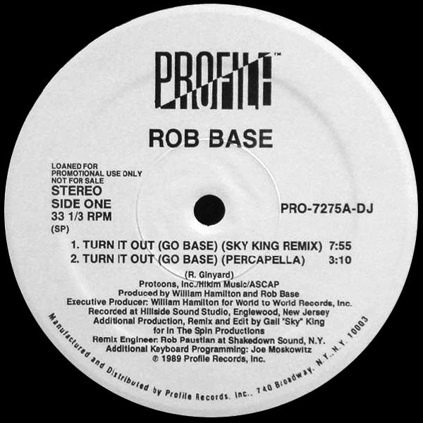 Rob Base - Turn it out (Sky King Remix / Sky King Dub / Percappella / LP Version) Promo