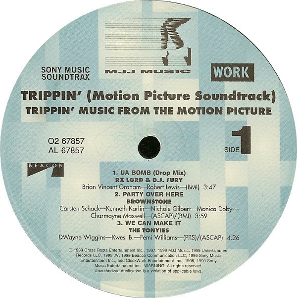 Trippin (Music from the motion picture) - 2LP compilation featuring RX Lord & DJ Fury "Da bomb" / Brownstone "Party over here" /