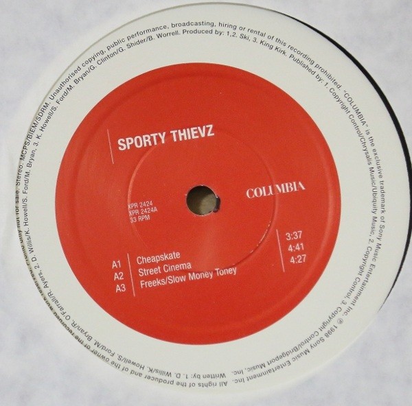 Sporty Thievz - LP Sampler featuring Cheapskate / Street cinema / Freeks / Mac daddy / Angel / Aquamen (Promo)