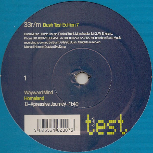 Wayward Mind feat Joe Roberts - Homeland (Xpressive journey / Original Mix / Subject To Reason Mix) 12" Vinyl Record