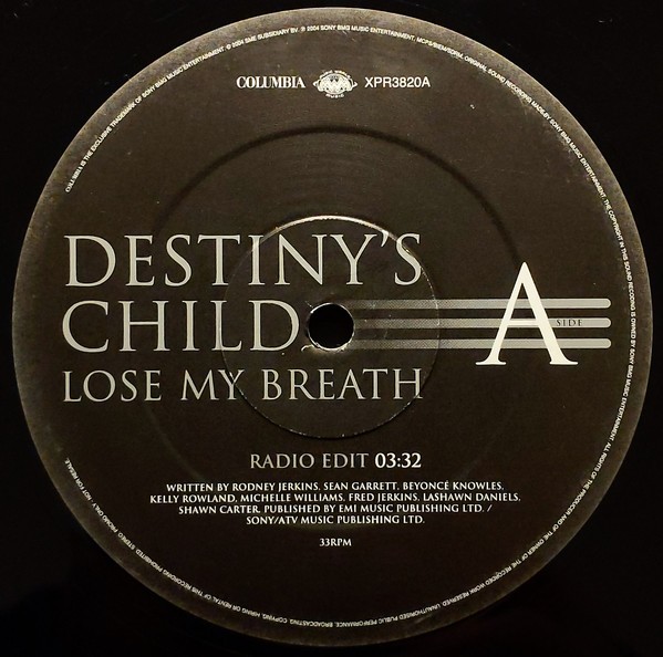 Destinys Child - Lose my breath (Radio Edit) Vinyl Promo