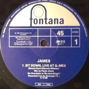 James - Sit down (Live at G Mex) / Tonight / Sit down (12" Vinyl Record)