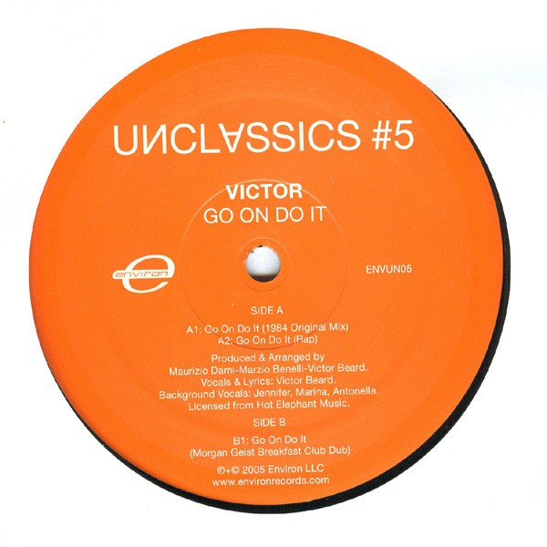 Victor - Go on do it (Morgan Geist Breakfast Club Dub / Original 84 mix / Rap) 12" Vinyl Record