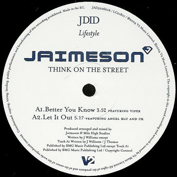 Jaimeson - Think on the streets 2 x 12inch Sampler featuring Better you know (Plus 7 Tracks)  Vinyl Double Promo