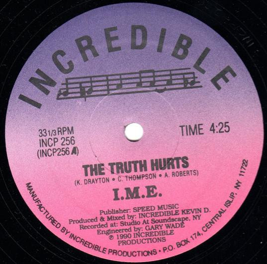 I.M.E - The Truth Hurts / Dont Push It (US 12" Vinyl Record) SEALED