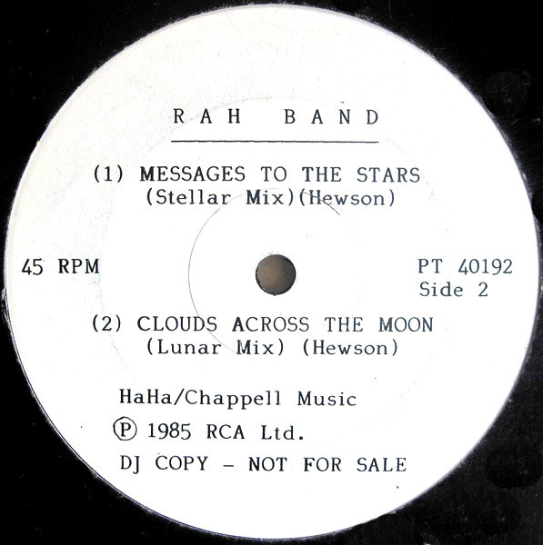 Rah Band - Messages to the stars / Clouds across the moon  / Sorry doesn't make it anymore / Night wind (12" Vinyl record)