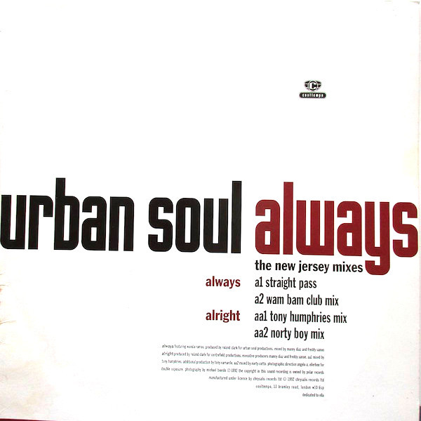 Urban Soul - Alright (Tony Humphries mix / Norty Cotto mix) / Always (Straight Pass mix / Wam Bam Club mix)