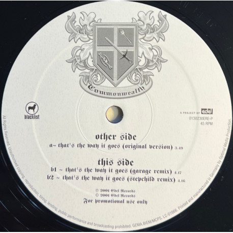 Commonwealth - That's the way it goes (Vinyl Promo)
