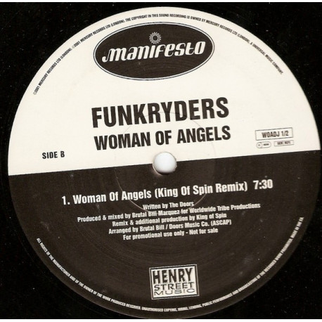 Funkryders - Woman of angels (Vinyl Promo)