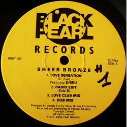 Sheer Bronze - Love Sensation (Club Mix / Dub / Radio Edit) 12" Vinyl Record