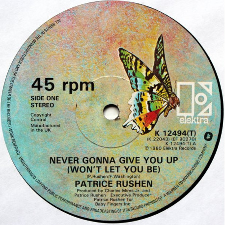 Patrice Rushen - Never Gonna Give You Up / Dont Blame Me (Awesome Double Header) 12" Vinyl Record