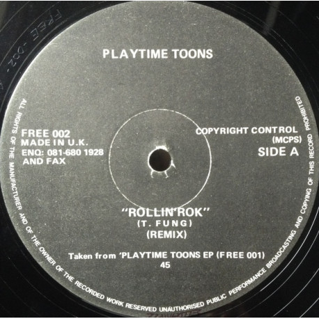 Playtime Toons - Rollin'Rok (Dub / Remix) 12" Vinyl