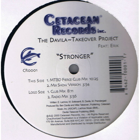 Davila Takeover Project - Stronger (4 Mixes) 12" Vinyl Record SEALED