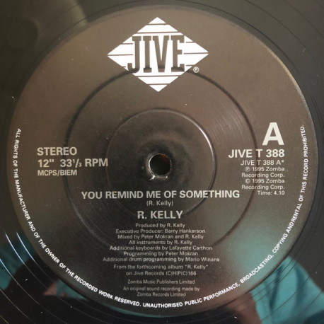 R Kelly - You Remind Me Of Something (Vocal / Inst) / Homie Lover Friend (Looking For My Homie Mix) 12" Vinyl