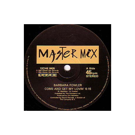 Barbara Fowler - Come And Get My Lovin (Vocal Mix / Dub) 12" Vinyl Record