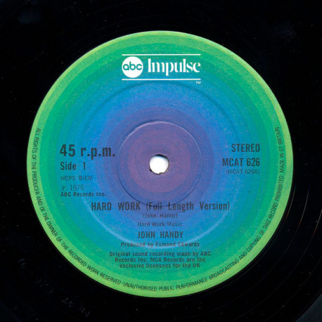 John Handy - Hard Work (Full Length Version) / Young Enough To Dream / Blues For Louis Jordan