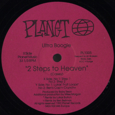 Ultra Boogie - 2 Steps To Heaven (Step 1 / Step 2 / Lucas Fruit Loops / Bens Cap N Crunch) 12" Vinyl