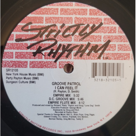 Groove Patrol - I Can Feel It (Empire Mix / DC Groove Mix / Empire Flute Mix) / Lost In The Groove (3 Mixes))