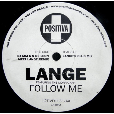 Lange - Follow me (DJ Jam X & De Leon Meet Lange Remix / Lange's Club Mix) 12" Vinyl Record