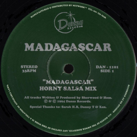 Madagascar - Madagascar (Horny Salsa Mix / Dub) / Chillin Like A Villain (12" Vinyl Record)
