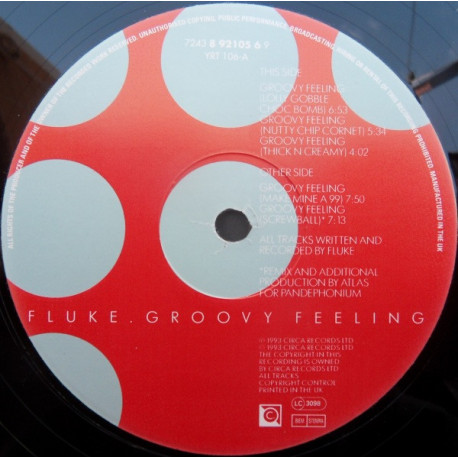 Fluke - Groovy Feeling (5 Mixes) 12" Vinyl Record