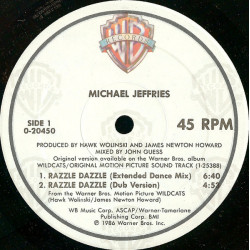 Michael Jeffries - Razzle Dazzle (Extended Dance Mix / Dub) / Half Time (Inst) 12" Vinyl Record