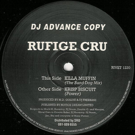 Rufige Cru - Killa Muffin (The Band Dog Mix) / Krisp Biscuit (Power) 12" Vinyl