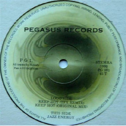 PGI - Keep Hot (TFX Remix / Original Mix) / Jazz Energy (12" Vinyl Record)