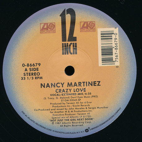 Nancy Martinez - Crazy Love (Extended Mix / Dub / Instrumental) John Morales Mixes 12" Vinyl