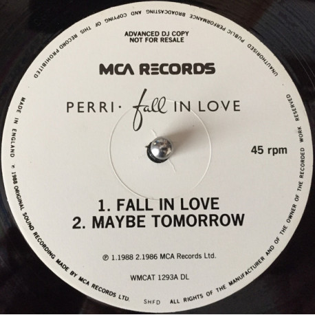 Perri - Fall in love / The caves of Altamira / Maybe tomorrow / Alone (12" EP Vinyl Record)