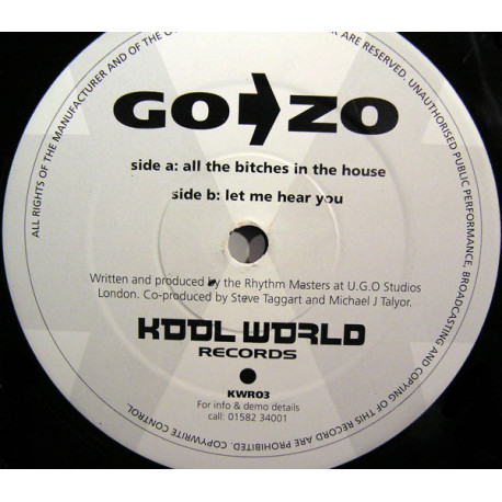 Gozo - All The Bitches In The House / Let Me Here You (12" Vinyl Record)