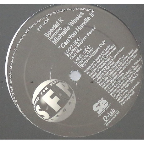 Spezial K featuring Michelle Weeks - Can you handle it (Rhythm Masters Remix / Rhythm Masters Dub / Extended mix)