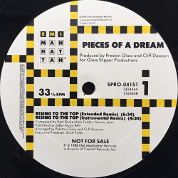 Pieces Of A Dream - Rising to the top (Extended Remix / Instrumental Remix / Radio edit / LP version) 12" Vinyl Record Promo