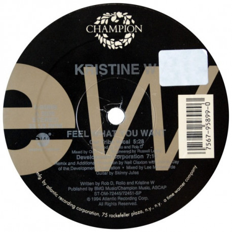 Kristine W - Feel What You Want (Our Tribe Vocal Mix / Dignity Mix / Junior Vasquez Factory Mix) 12" Vinyl