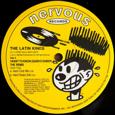Latin Kings - I Want To Know (Hard Club Mix / Hard Edit / Smooth Club Mix / Smooth Inst) Todd Terry Production