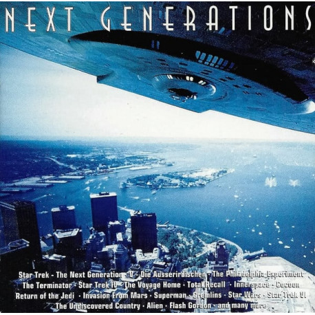 Next Generations - The very best of Science Fiction 2 cd featuring the themes from Terminator, Alien, Star Trek, Star Wars & Man