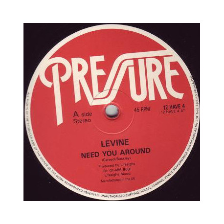 Levine - Need You Around (Original / Club Mix) 12" Vinyl Record