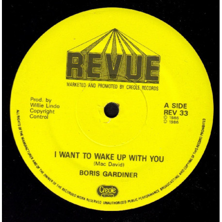 Boris Gardiner - I Want To Wake Up With You (Original / Version) 12" Reggae Vinyl