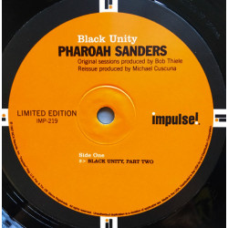 Pharoah Sanders - Black Unity LP (Parts 1 & 2) Unplayed Vinyl but NO SLEEVE