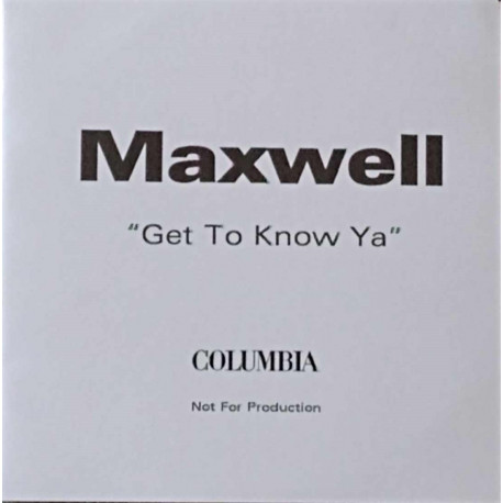 Maxwell - Get to know ya (Dodge mix / Album cut / Marco mix) Promo