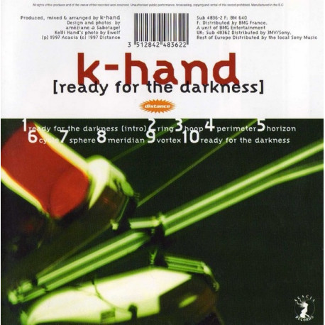K Hand - Ready For The Darkness 2LP Feat Hoop / Horizon / Perimeter / Vortex / Ring / Meridian / Sphere (8 Tracks)