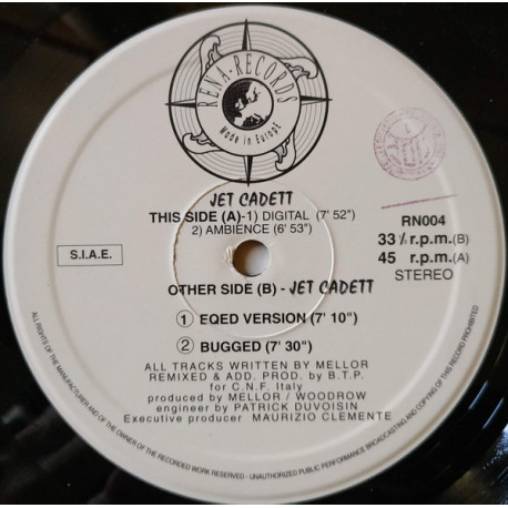 Coco Steel & Lovebomb - Jet Cadett (Digital Mix / Ambience / Eqed Version / Bugged / 114 Mellow Mix / 114 Club Mix) 2x12"